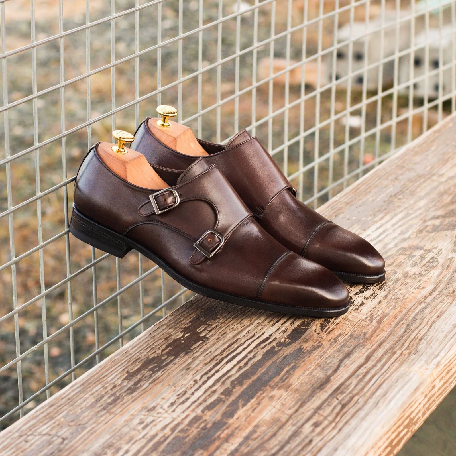 Double Monk Dress Shoe (Brown)