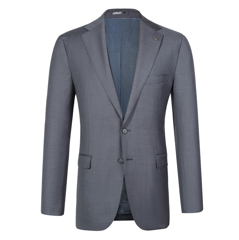 100% Australian Merino Wool Men's Ready To Wear Grey Suit