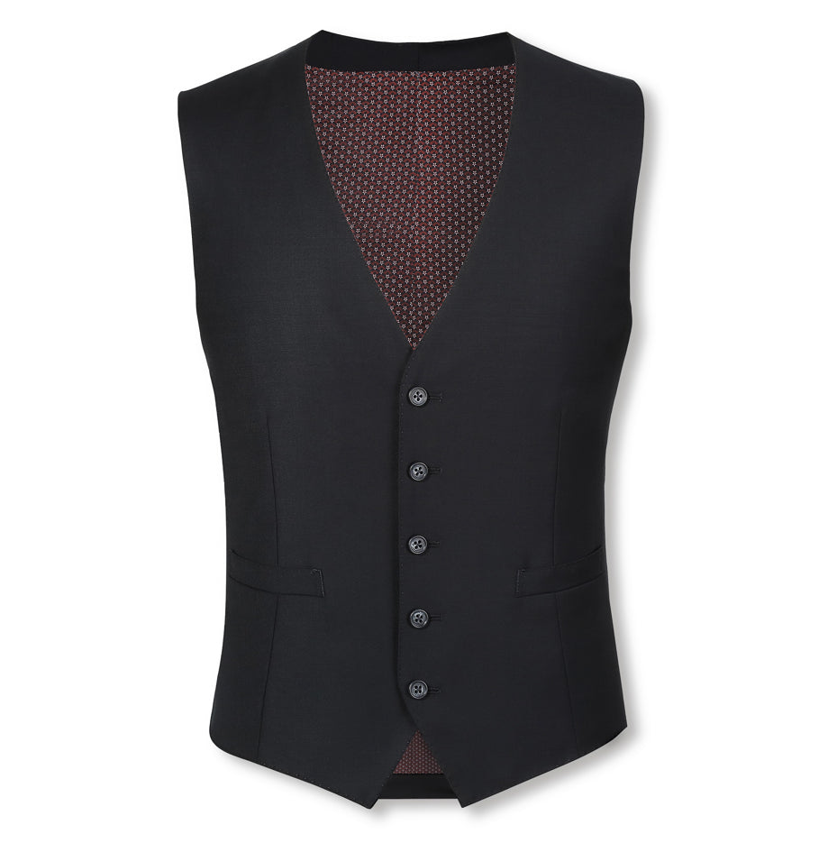 100% Australian Merino Wool Men's Ready To Wear Black Suit