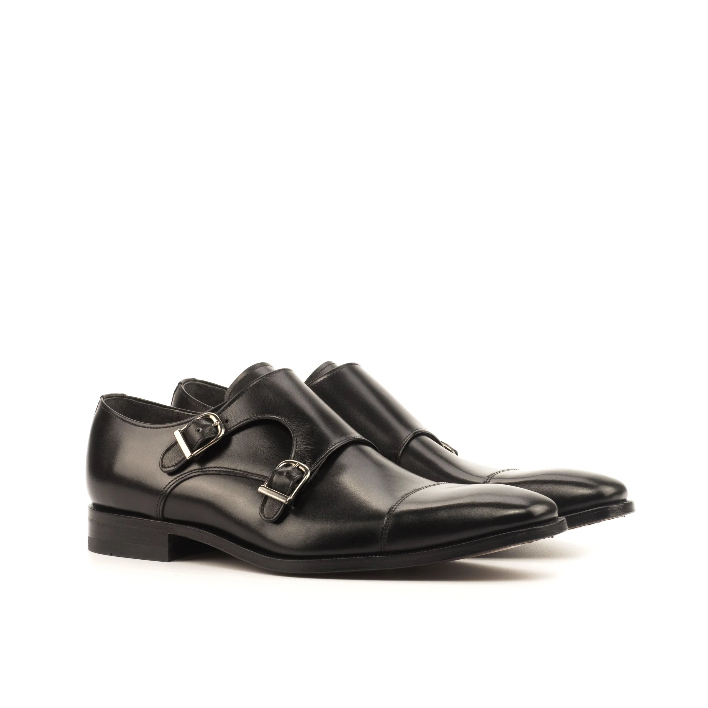 Double Monk Dress Shoe (Black)