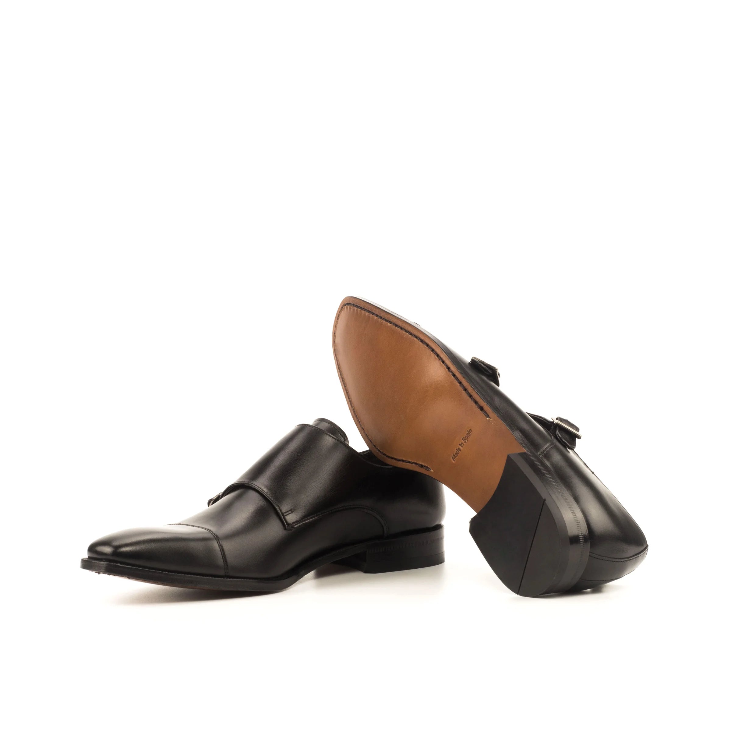 Double Monk Dress Shoe (Black)